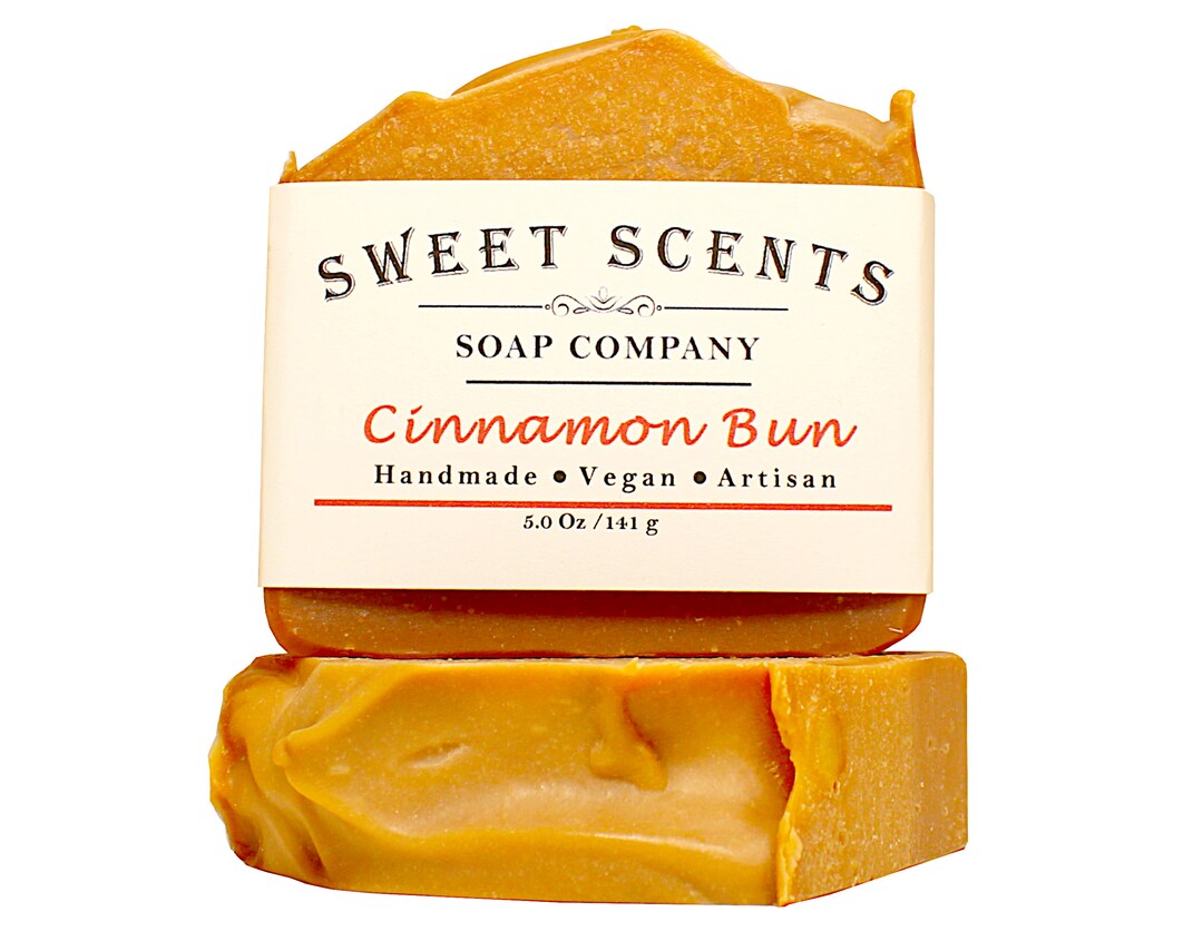 Handmade Soap Cinnamon Bun Scented Homemade Bar Soap Etsy