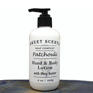 Patchouli Handmade Lotion - Hand Lotion / Body Lotion / Shea Butter Lotion