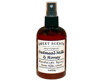 Oatmeal Milk & Honey  Body Spray - Handmade Spray / Body Spray / Room Spray / Body Mist / Fragrance Spray