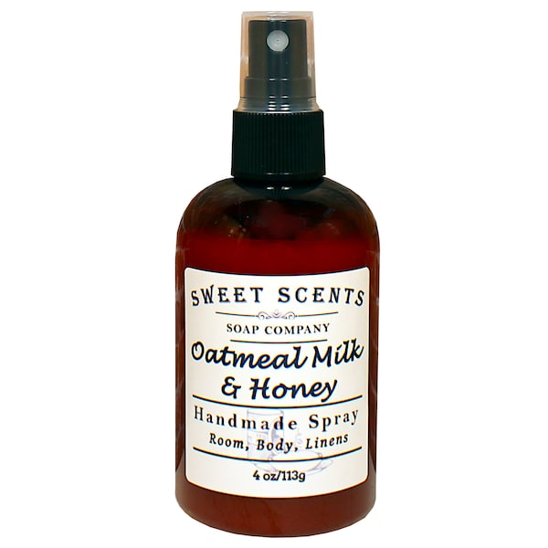 Oatmeal Milk & Honey  Body Spray - Handmade Spray / Body Spray / Room Spray / Body Mist / Fragrance Spray