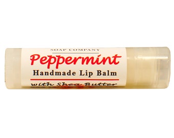 Peppermint Handmade Lip Balm With Shea Butter