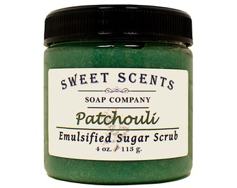 Patchouli Sugar Scrub: Handmade Exfoliating Body Polish