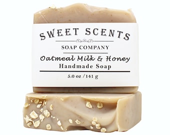 Oatmeal Milk & Honey Handmade Soap -  Homemade Bar Soap