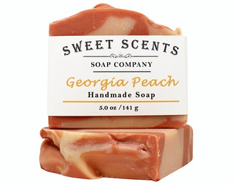 Handmade Soap - Georgia Peach Homemade Bar Soap