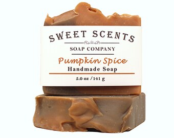 Pumpkin Spice Handmade Soap -  Homemade Bar Soap - Halloween!