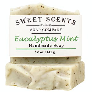 Handmade Eucalyptus Mint Soap: Cold Process, Vegan, Natural Soap
