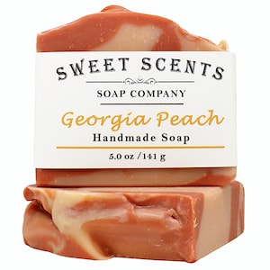 Jabón artesanal - Jabón casero de melocotón de Georgia