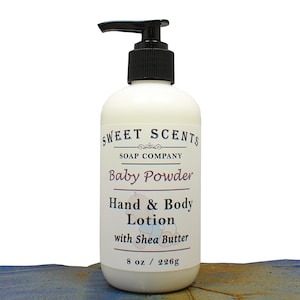 Hand Lotion / Body Lotion - Baby Powder Handmade Lotion / Moisturizer