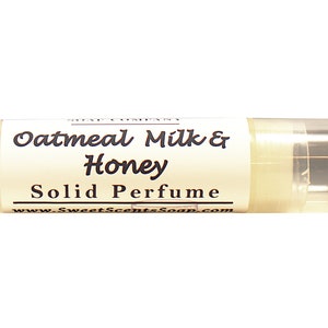 Oatmeal Milk & Honey Solid Perfume / Scent Stick / Fragrance Stick / Solid Fragrance / Perfume Stick