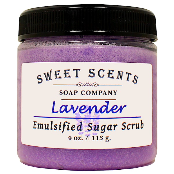 Lavender Sugar Scrub for Exfoliating the Body in the shower or bath