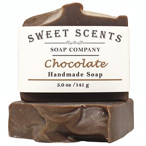 Chocolate Soap - Handmade Soap, Cold Process Soap, Vegan Soap, Homemade Soap, Scented Soap