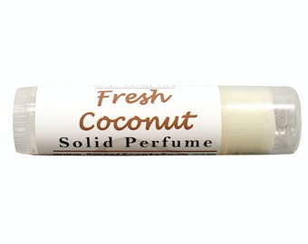 Fresh Coconut Solid Perfume Stick: Beach Scent, Travel-Friendly