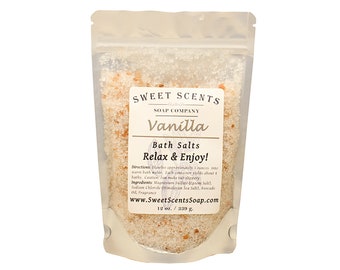 Vanilla Bath Salts - Body Soak with Himalayan Salt - Relaxation!