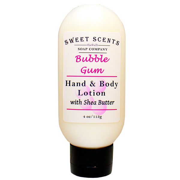 Hand Lotion / Body Lotion - Bubble Gum Handmade Lotion / Moisturizer
