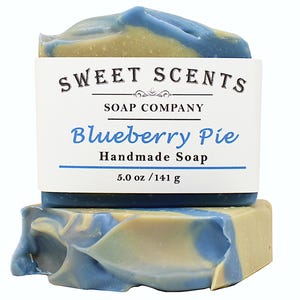 Blueberry Pie Soap - Handmade Soap, Cold Process Soap, Vegan Soap, Homemade Soap, Scented Soap