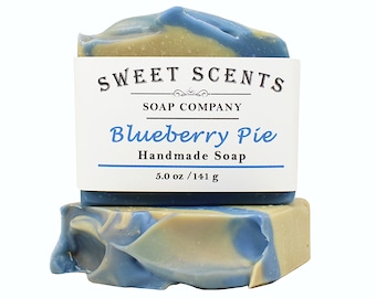 Blueberry Pie Scented Soap: Handmade Vegan Cold Process Soap