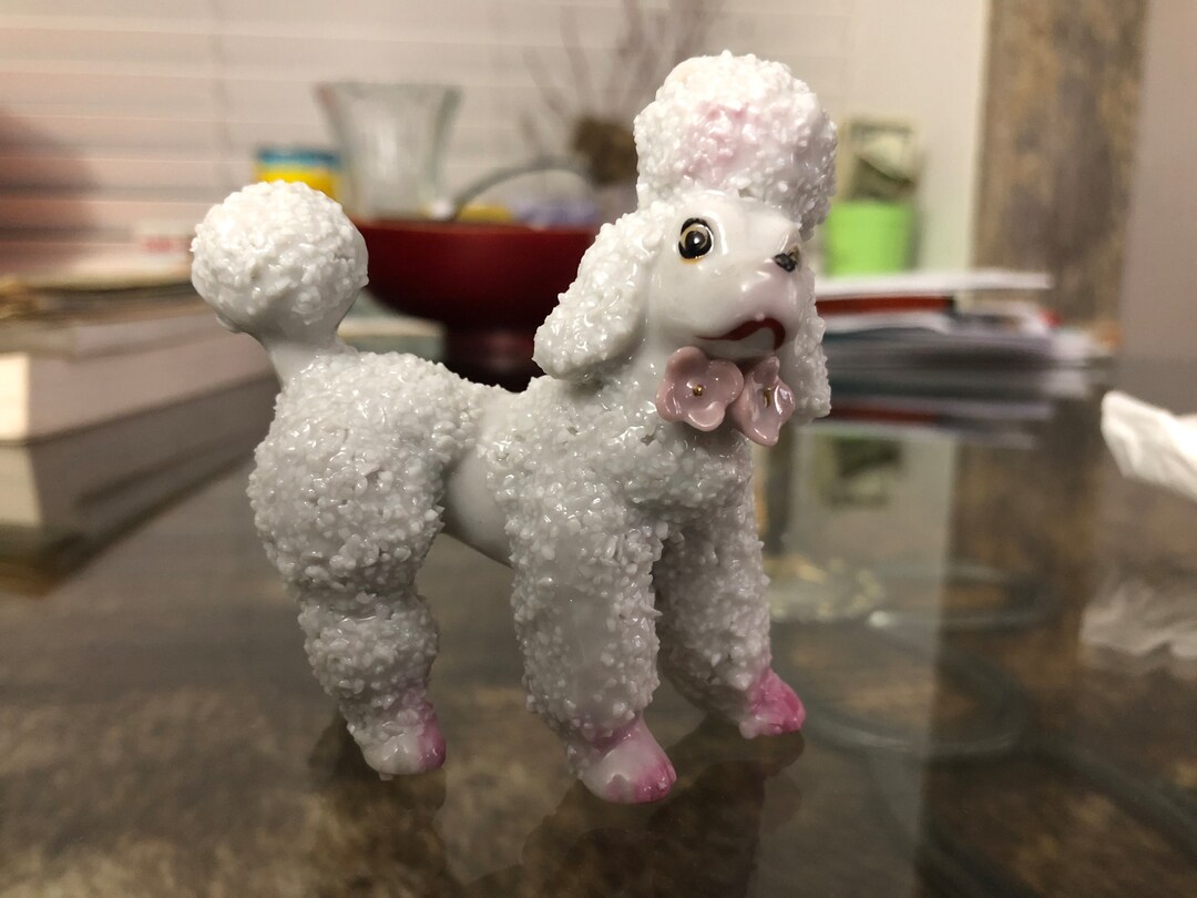 Vintage Ceramic Poodle Figurine Etsy