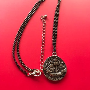 Ship Coin Pendant