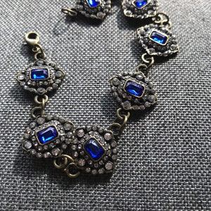 Royal Blue Rhinestone Bracelet