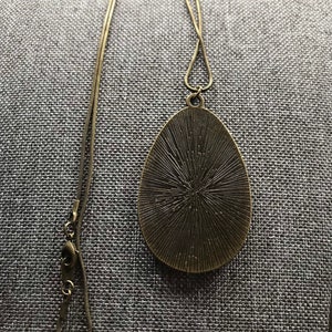 Teardrop With Embossed Leather Pendant image 2