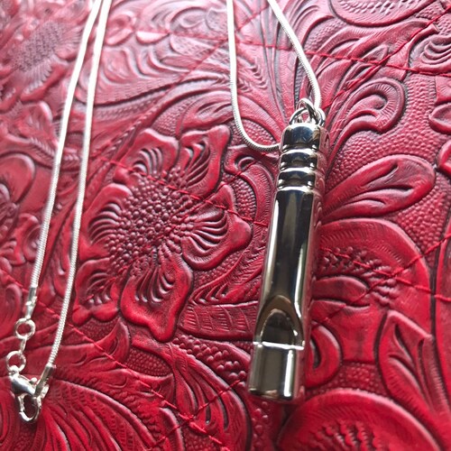 Sterling Silver Dog Whistle Pendant Pet Whistle Dog Trainer Etsy