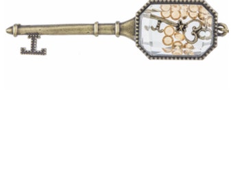 Key & Rhinestones Necklace