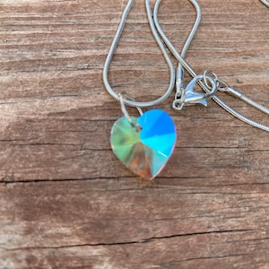 Faceted Crystal Heart Necklace
