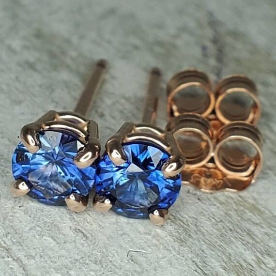 4mm sapphire stud earrings deals
