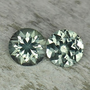 Montana Sapphire Pair: 4mm Teal Round Cut Gemstones
