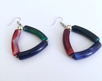 Séjour Creations Geometric Multi Color Acrylic Earrings