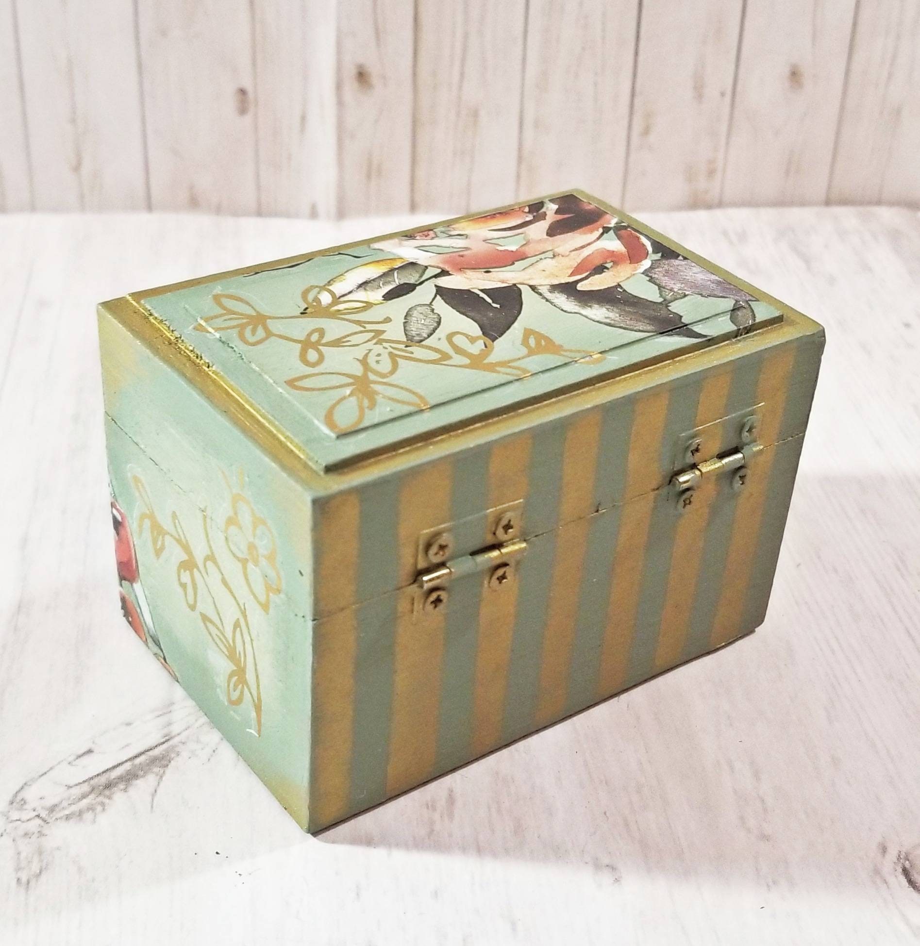 Caja de arrugas caja de recuerdos caja de almacenamiento de | Etsy