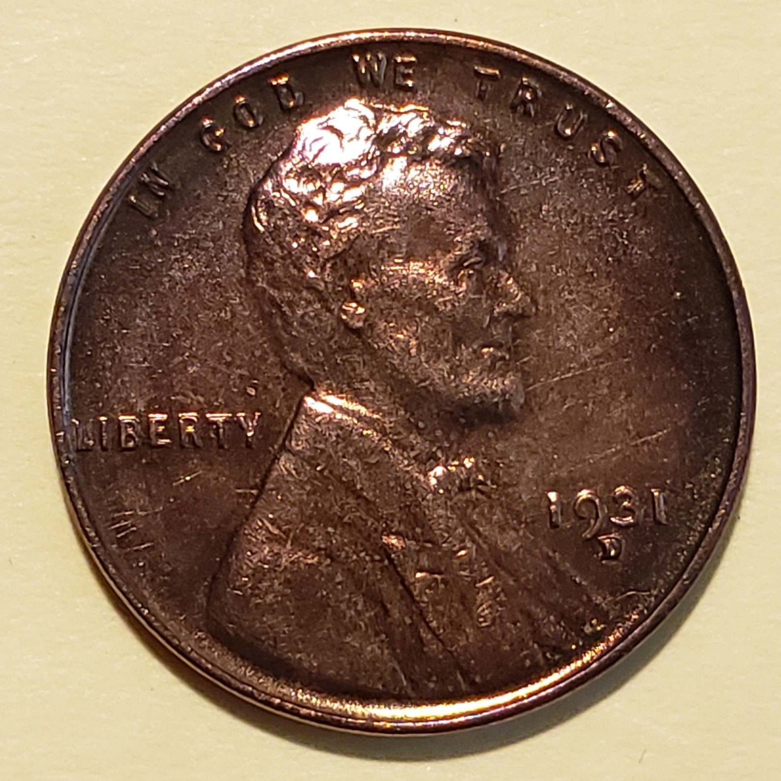 1931 D Wheat Penny. Red Brown Color - Etsy