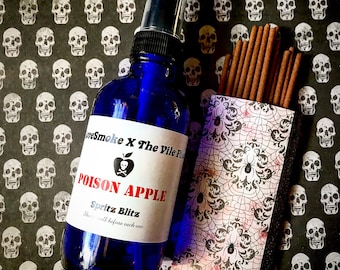 POISON APPLE SPRAY, Created in Collaboration w The Vile Files & At Death’s Door Podcast, Handmade Room Mist, 100% Pure Essential Oil Scented