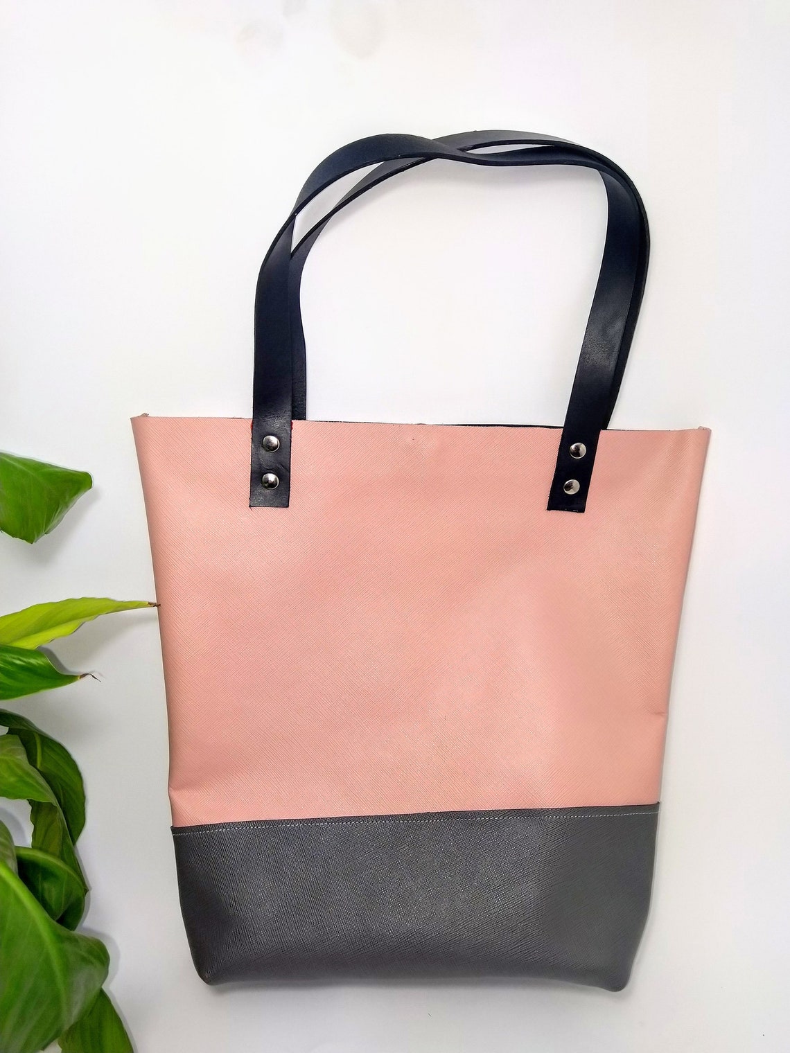 Pink leather bag shoulder Pink bag genuine leather for women Etsy