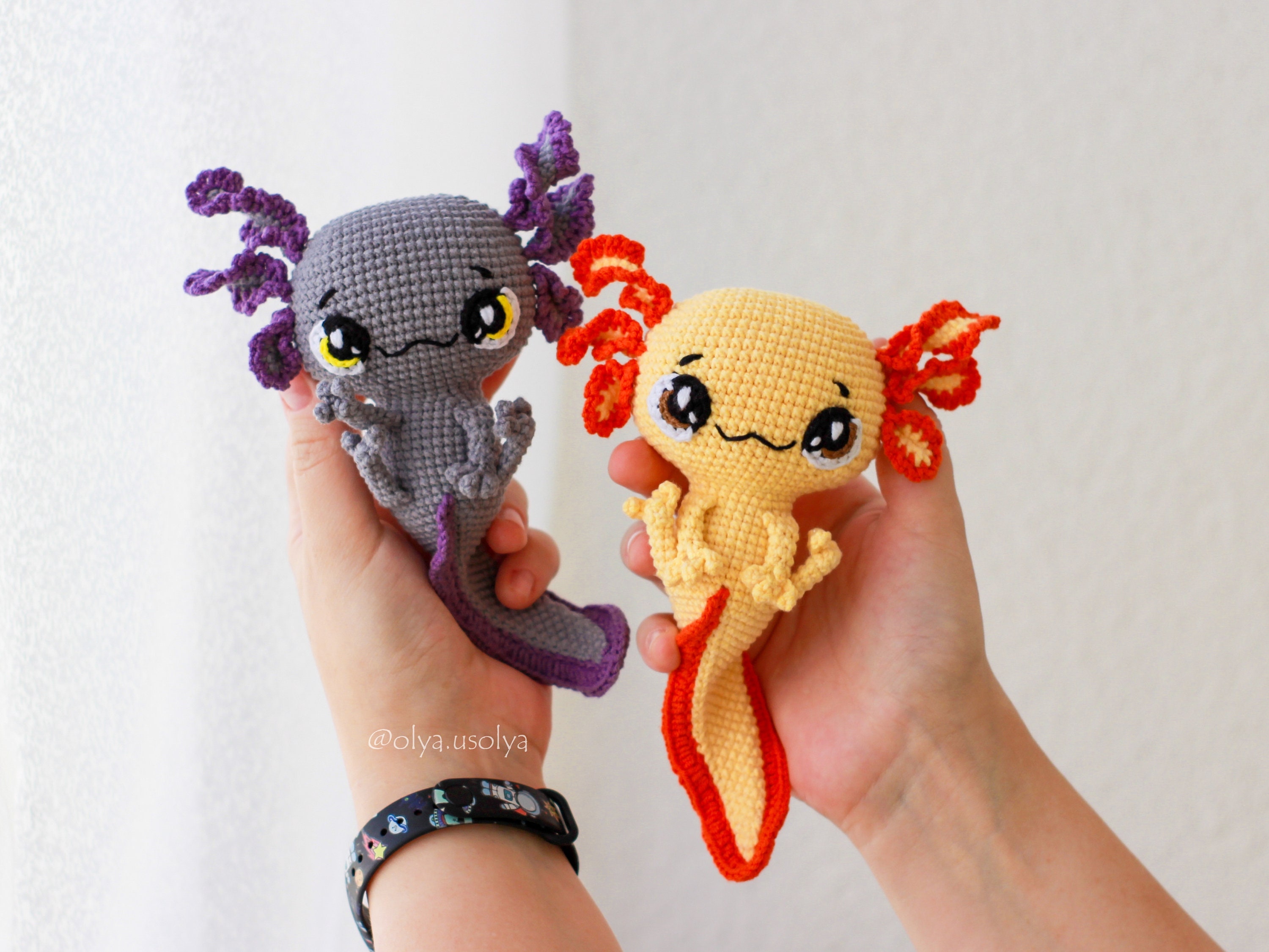 Crochet Pattern Axolotl Finn PDF ENGLISH Plush stuffed Etsy