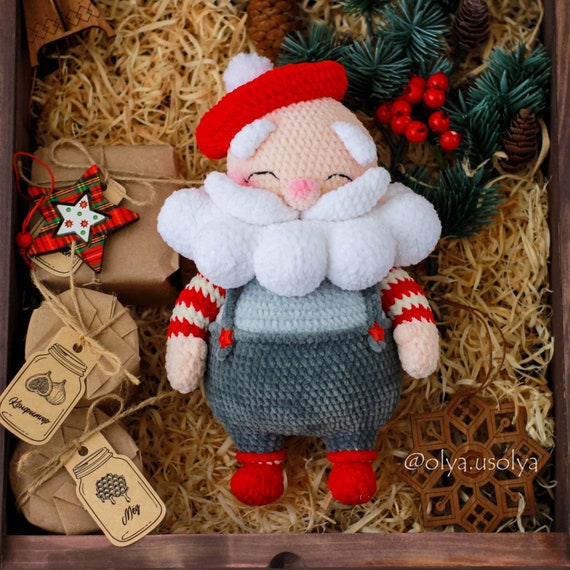 Crochet Pattern Le Pere Noel Pdf English Plush Stuffed Etsy Ireland