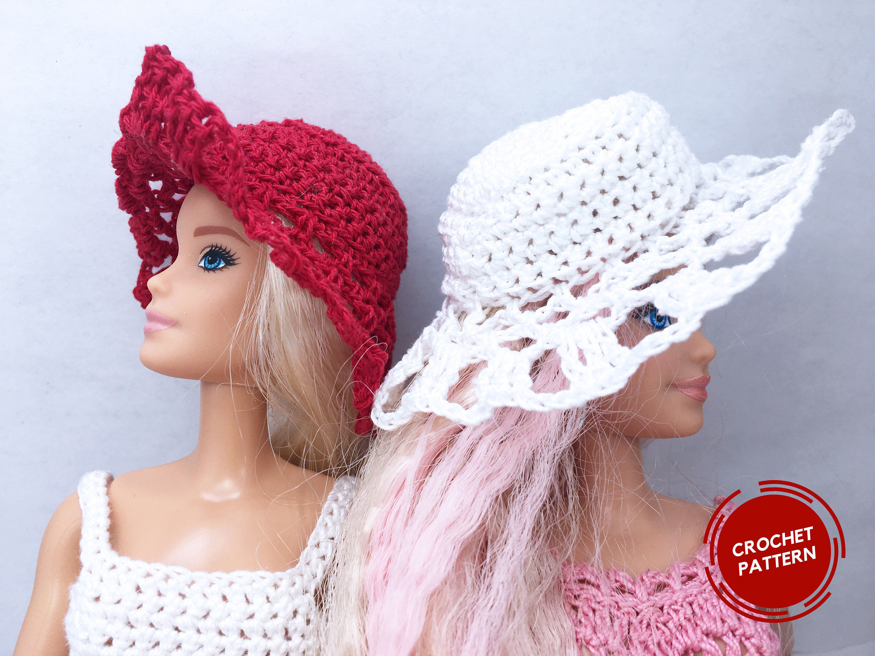 Sun hat for barbie barbie clothes handmade crochet hat for 1:6 scale dolls summer hat for 12 inch dolls doll miniature wide-brim hat Sun hat for barbie barbie clothes handmade crochet hat for 1:6 scale dolls summer hat for 12 inch dolls doll miniature wide-brim hat