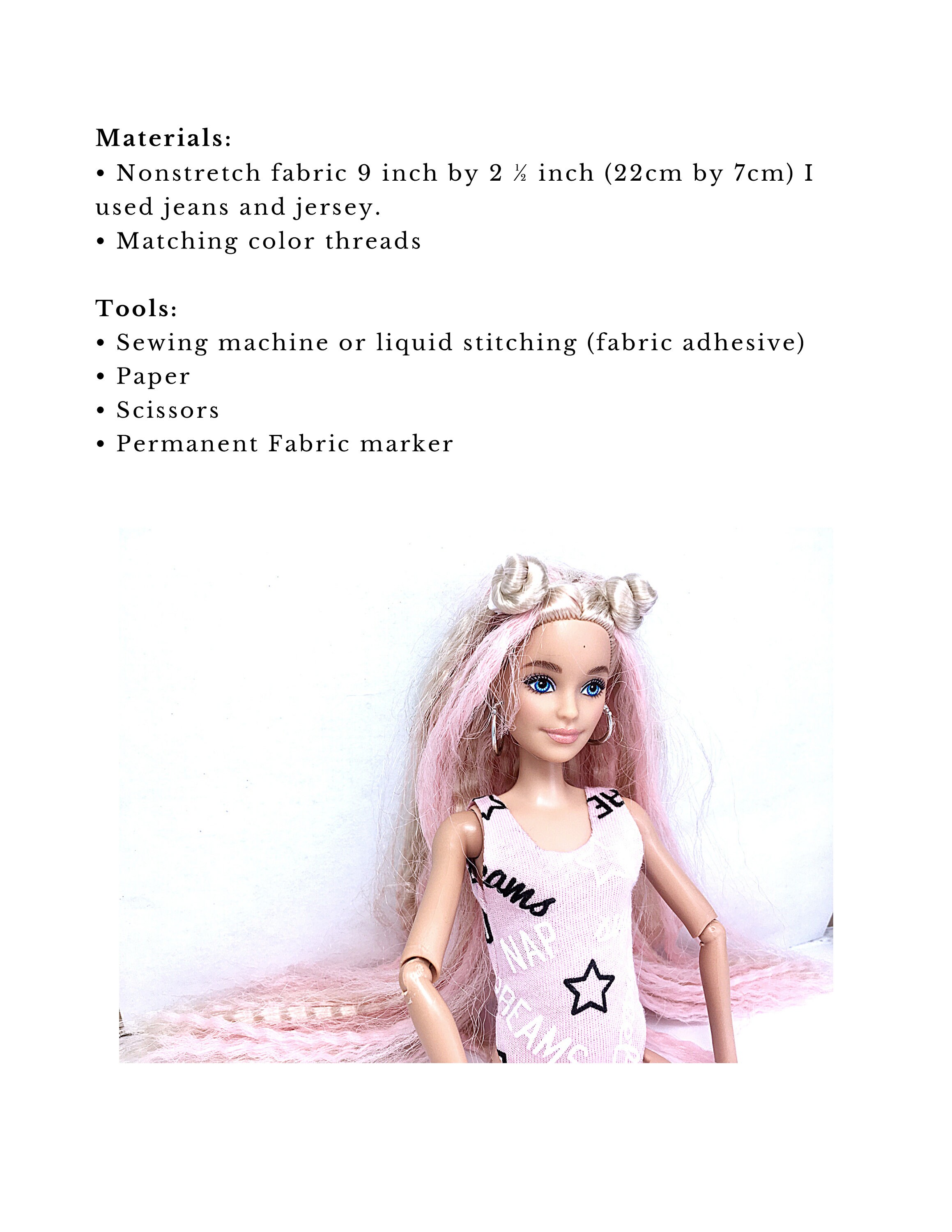 Barbie Bathing Suit Pattern