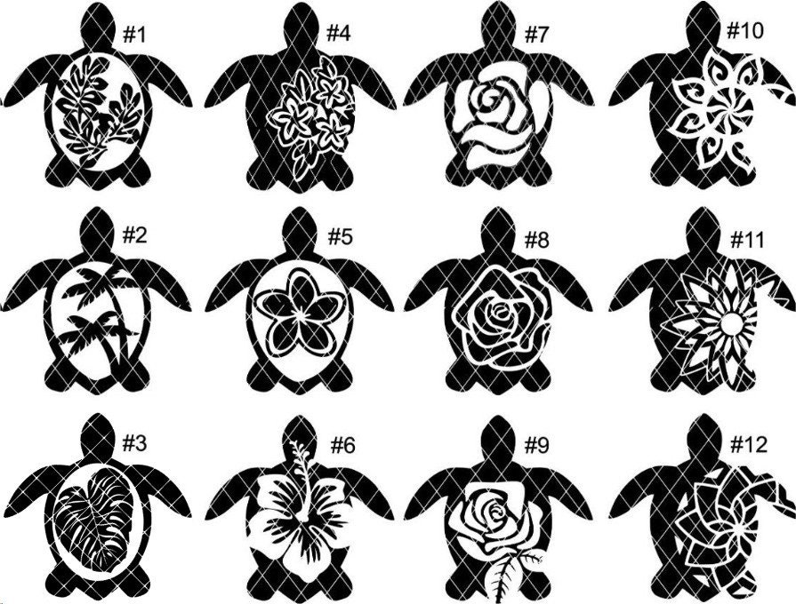 Tribal Turtle Tattoo - Etsy