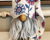 Patriotic Farmhouse floral gnome or hat