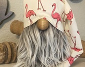 Flamingo Farmhouse gnome hat summer gnome HAT farmhouse decor
