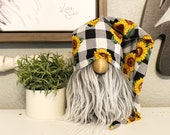 Spring gnome hat Thanksgiving farmhouse gnome hat sunflower farmhouse decor summer decor
