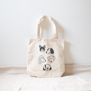 Dog Tote Canvas Bag Cotton image 1