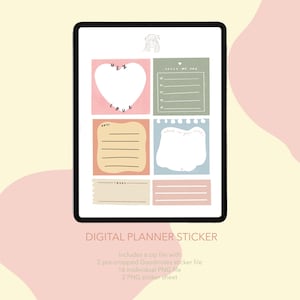 Digital Sticky Notes, Goodnotes Planner Stickers (Digital Download)