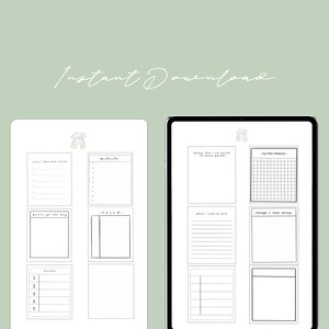 Digital Minimalist Sticky Notes, Digital Stickers, Digital Planner Stickers, Instant Download, Printable Sticker Sheet