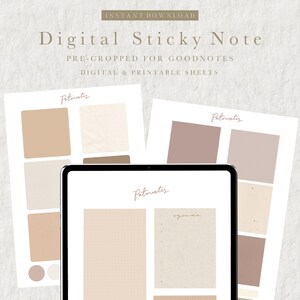 Digital Sticky Note for Goodnotes, Goodnotes 5, Printable Sticker, Digital Planner for Goodnotes, Digital Planner Stickers