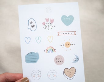 To Do List Doodle Sticker Sheet, Planner Stickers