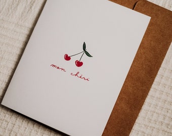 Mon Cheri Valentine's Day Card, I Love You Greeting Card
