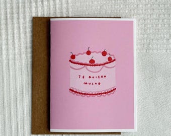 Te Quiero Mucho Handmade Card, Spanish Valentine's Day Greeting