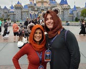 Fun galaxy inspired crochet scoodie,hooded scarf hoodie,hooded cowl with fur ears, woodland hood,  hoody, fur bear cosplay Unisex/Adult/teen